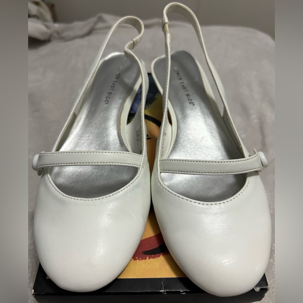 Lower East Side White Low Heel Shoes